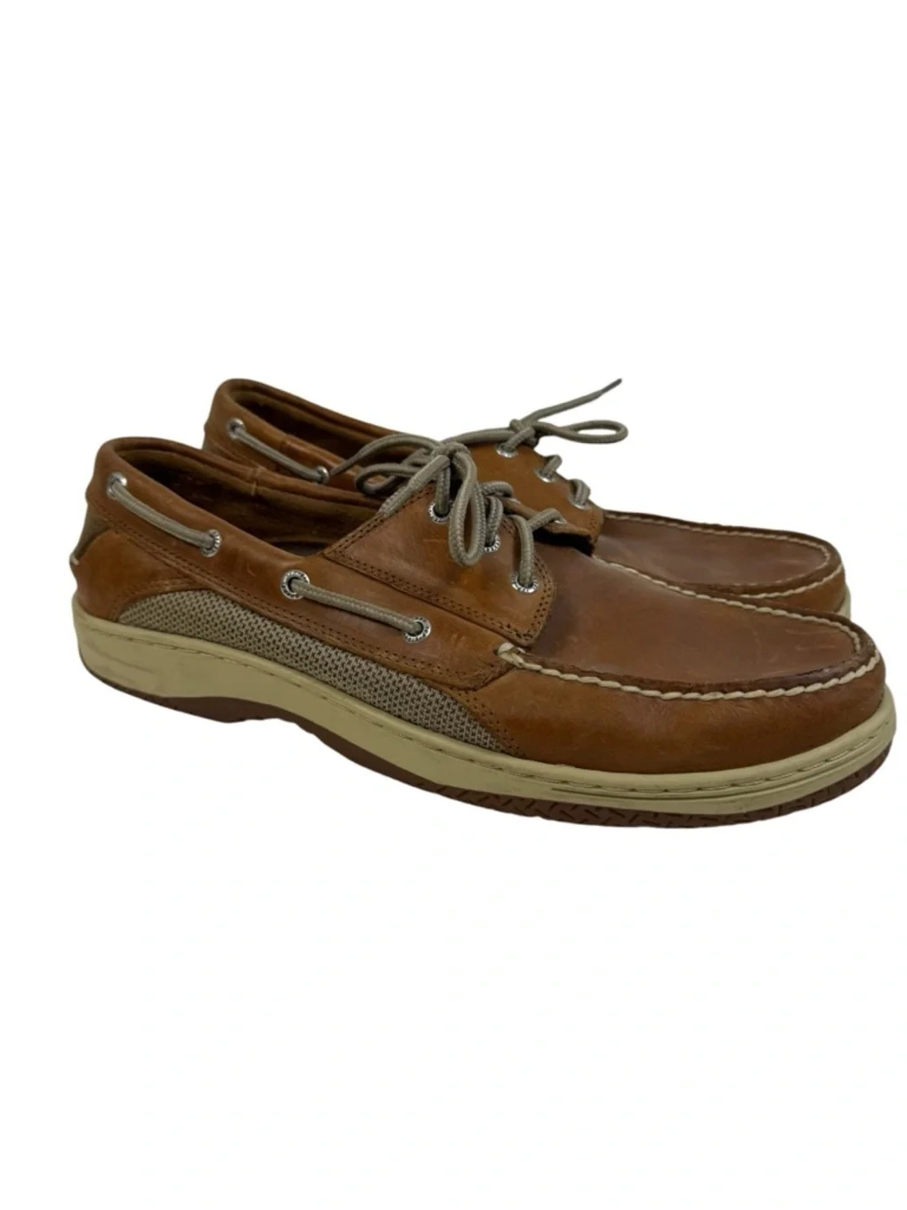 Sperry Billfish 3-Eye boat Shoe Cognac Leather Sz 12